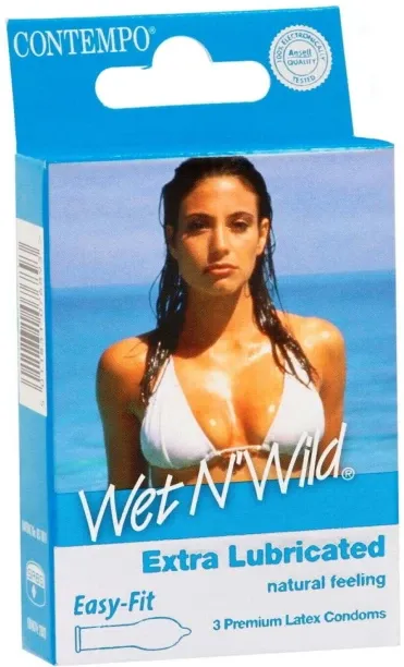 Contempo Condoms Wet 'N Wild Smooth Regular Condoms For Men