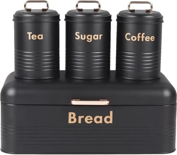 Minhaj Homeware Stainless Steel Bread Container - 5 ml