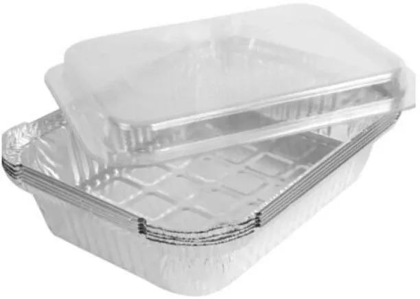 Charms Foil Container & PET Lid Combo – Light Duty (250) Aluminium Drip Pans  - 890 ml