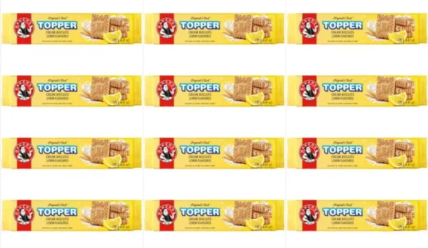 Bakers Topper Lemon Flavoured Cream Filled Biscuit