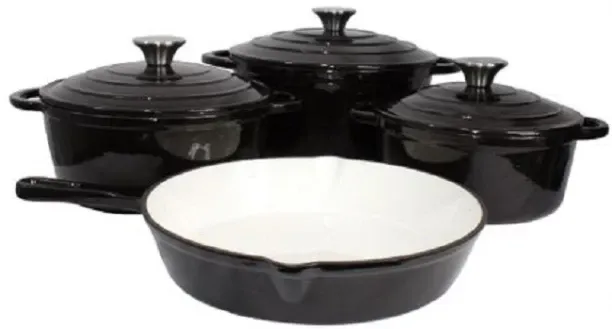 NLS homeware Stunning - 7 Piece New Design Dutch Pot Cookware Sets Cast Iron Cookware Set