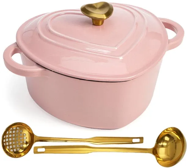 Topika Cast Iron Ceramic Pot Dutch Oven Pot with Lid for Cooking Cookware Non-Stick Coated Cast Iro…