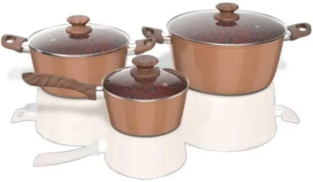 Cookware Set Bennett Read Copper and Rock 6 Piece Pot Set Non-Stick Coated Copper Cookware Set