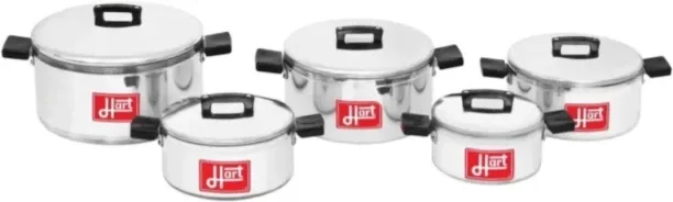 HART J7 Non-Stick Coated Stainless Steel Cookware Set (10 - Piece) J7-10PC-NS Non-Stick Coated Alum…