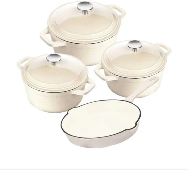Cast Iron Pots Cookware CI100 Non-Stick Coated Iron Cookware Set
