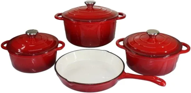 Cast Iron Dutch Oven Cookware Pot Set PHH101 Non-Stick Coated Cast Iron Cookware Set