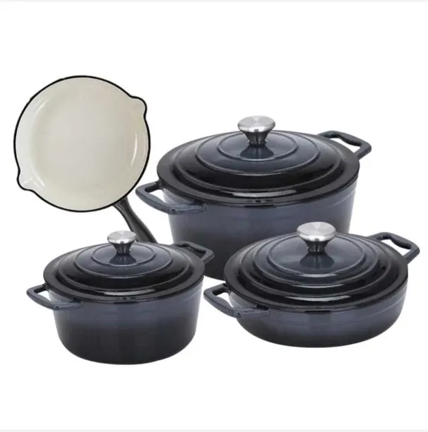 Cast Iron Pots Cookware CI100 Non-Stick Coated Iron Cookware Set