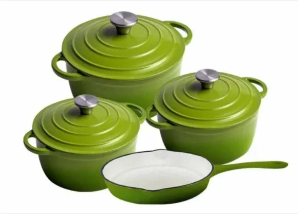 Cast Iron Pots Cookware CI100 Non-Stick Coated Iron Cookware Set