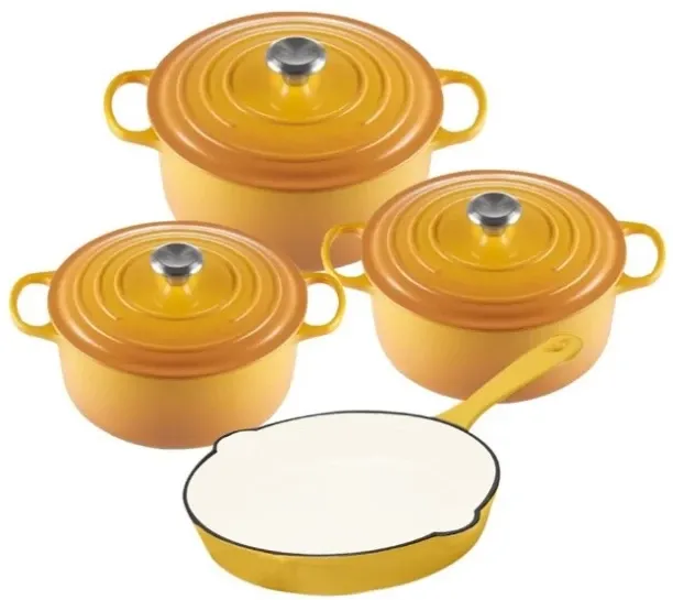 Cast Iron Pots Non Stick Non-Stick Coated Cast Iron Cookware Set