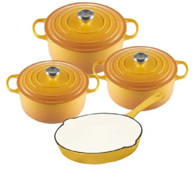 NLS homeware Stunning - 7 Piece New Design Dutch Pot Cookware Sets Cast Iron Cookware Set