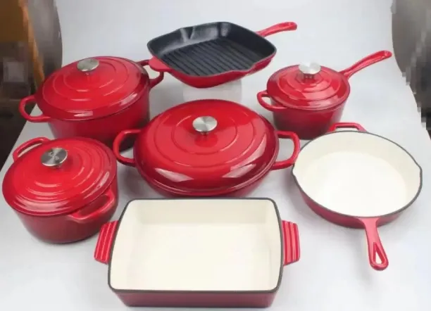 EverythingMART 11 pc cast iron non-stick Casserole Cooking Soup, Stock Pots & Pans Set Non-Stick Co…