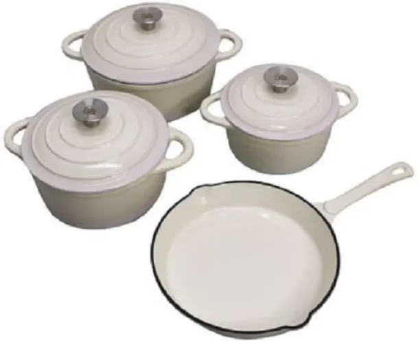 NLS homeware Stunning - 7 Piece New Design Dutch Pot Cookware Sets Cast Iron Cookware Set