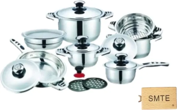 SMTE Quality Dolphin Non-Stick Coated Stainless Steel Cookware Set