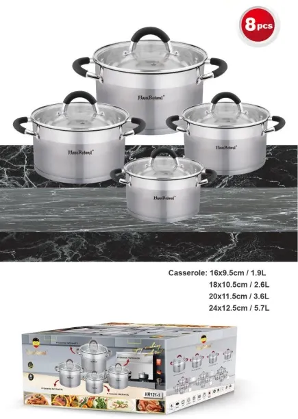 HAUS ROLAND HR121-1 Stainless Steel Cookware Set