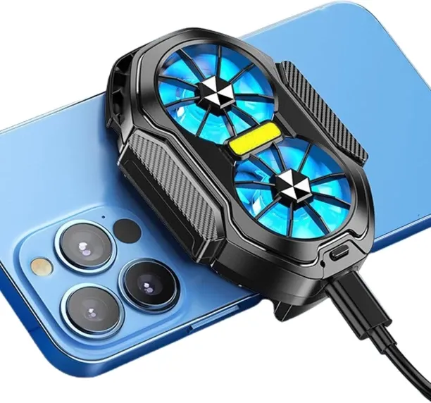 Solala Phone Cooling Fan – duals-Turbine Air Cooler, Mini Portable Device, Battery Back Clip, 600mA…