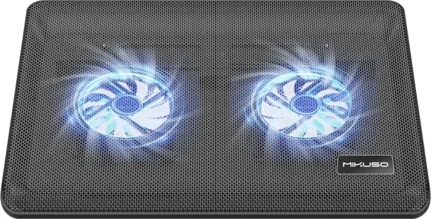 Mikuso Dual Cooling Fan Pad with LED - Black Cooler