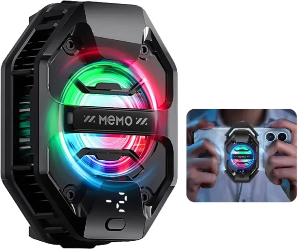 Geluk Mall Phone Cooler for Gaming, 27W iPhone Cooling Fan with RGB LED Semiconductor Heatsink Cool…