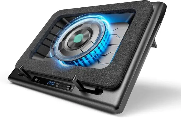 Zuosheng Laptop Cooling Pad, Gaming Laptop Cooler Stand with 5.5inch Powerful Turbo Fan, Adjustable…