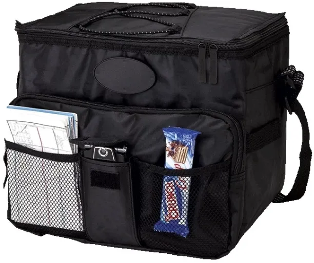 Cooler with 2 Front Mesh Pockets CB001 Collapsible Cooler Bag