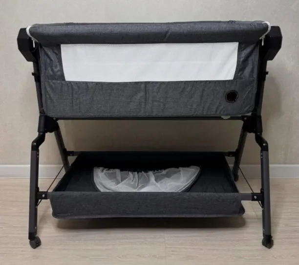 Belecoo Luxury Foldable Baby Crib Bedside Safety Adjustable Bed Baby Cot Bed Crib Newborn Baby Bass…