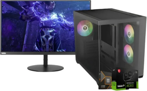 Gamdias [CC PreBuilt Bundle] Liquid Cooled 2TB NVMe "ShadowHeart" AMD Ryzen 7 9700X (32 GB RAM/Nvid…
