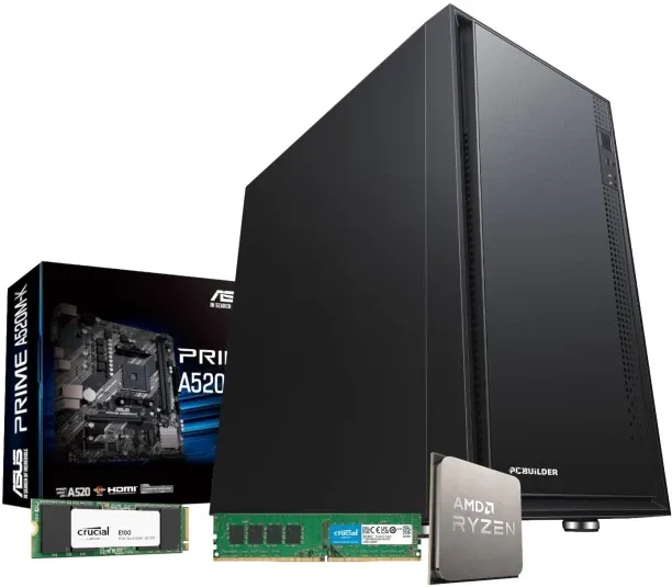 PCBuilder AMD Ryzen 5 3400G HOME MASTER Windows 11 Desktop PC N (16 GB RAM/N Graphics/No OS/8 GB Gr…
