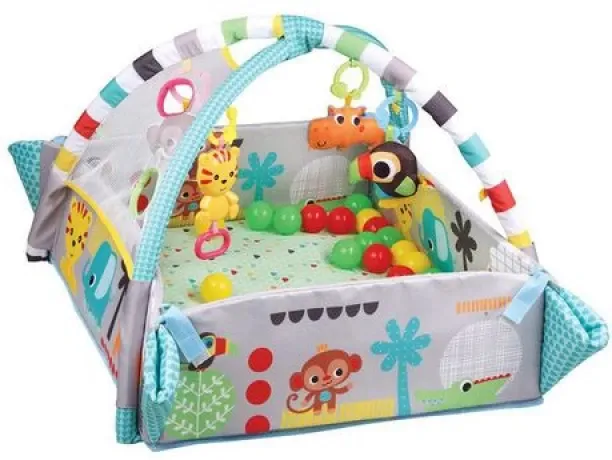 ASHCOMONLINE Activity Gym & Ball Pit colourful Crib Toy and Play Gym