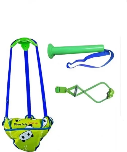 Ashcomonline Essentials Baby Door Jumper - Green Door Jumper Crib Toy and Play Gym