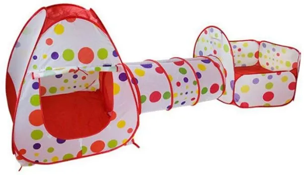 Generic 3 in 1 Tent Set Outdoor Playground House With Tunnel Ball Pit Big Pop up Kids Play Tent and…