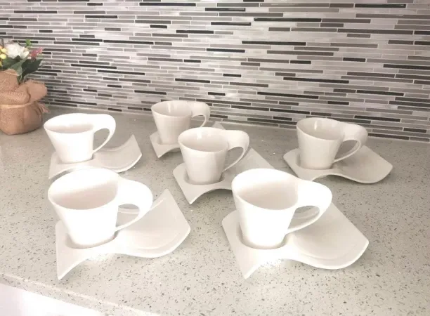Wave Shaped Pack of 12 Ceramic