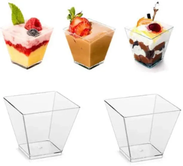 Plastic Dessert Cups Pack of 40 Plastic