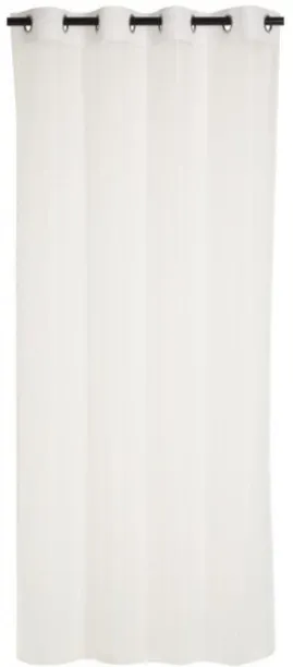Charms 2 x Voile Plain Taped Curtains White 1400 x 2250 mm Blockout (140 cm x 225 cm) Blends Curtain