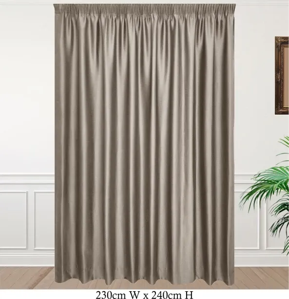 Matoc Designs Curtain Blockout Shimmer Goldstone Taped 230cm W x 240cm H Blackout (230 cm x 240 cm)…
