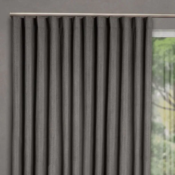 Finish Blind Stuart Graham Midnight – Wave Curtains, Earth (265cm Wide x 250cm Drop) Semi Transpare…