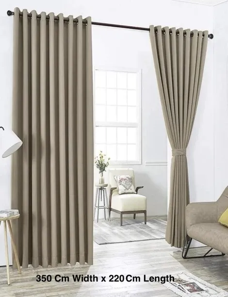 Curtains Gallore BLOCKOUT CURTAIN Room Darkening (350 cm x 220 cm) Polyester Curtain
