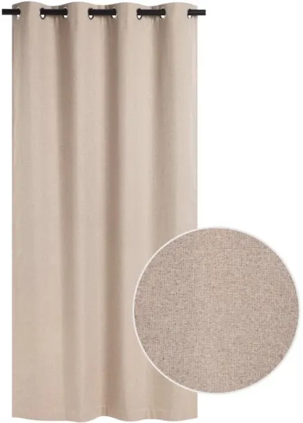 Classic Collection Opaque Eyelet Curtain Room Darkening (250 cm x 140 cm) Polyester Curtain