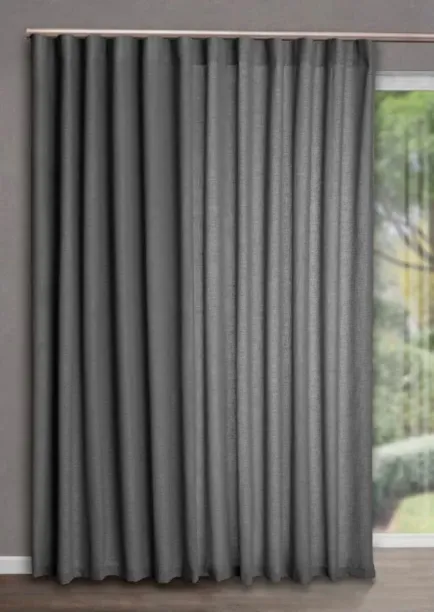 Finish Style Stuart Graham Willow – Wave Curtains, Silvery (250cm Wide x 285cm Drop) Semi Transpare…