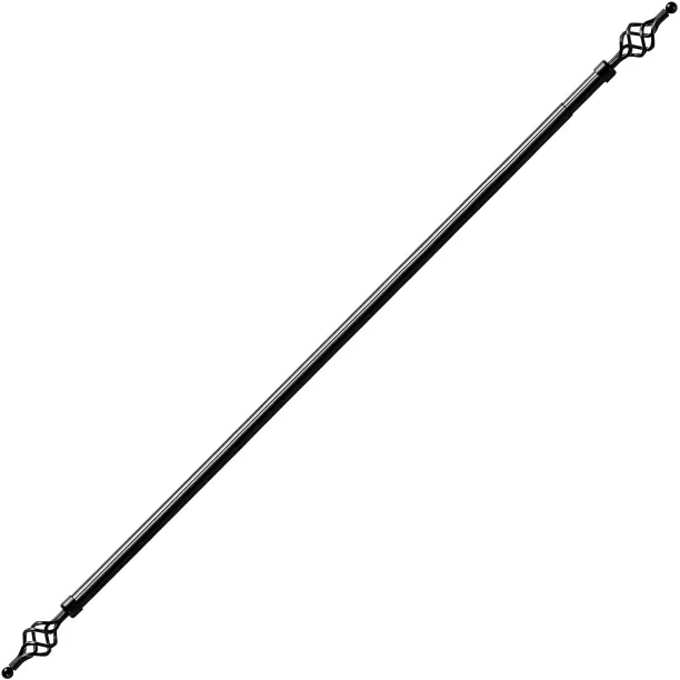 SMTE Black Curtain Rods (30 cm x 10 cm)