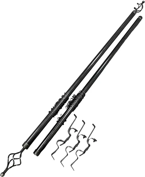 SMTE Black Curtain Rods (3 m x 3 cm)