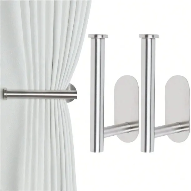 Premium E Silver Tieback Hook (16 cm x 8 cm)