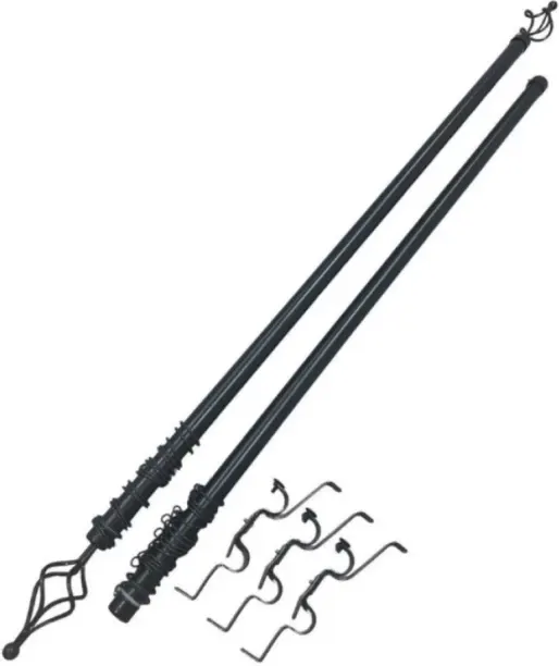 CKH Black Curtain Rods (3 cm x 300 cm)