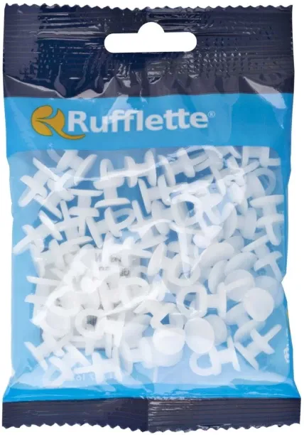 Rufflette White Dumb Bell Gliders (10 cm x 2 cm)