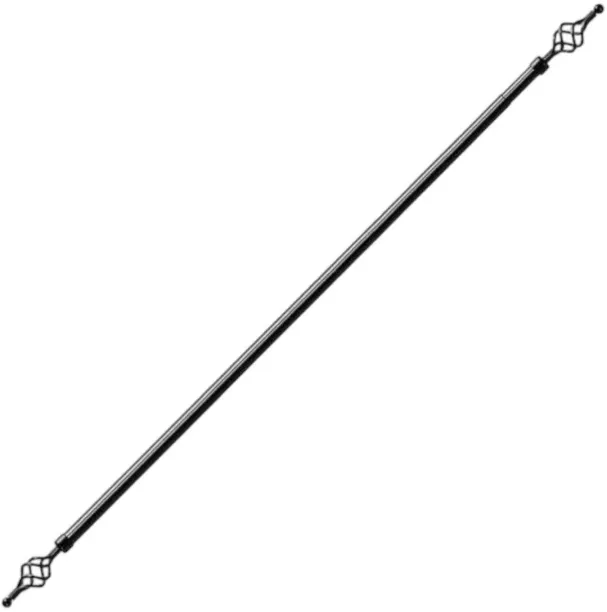 SMTE Grey Curtain Rods (300 cm x 150 cm)