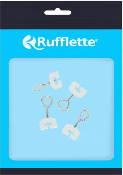 Rufflette White Curtain Rings (10 cm x 1 cm)