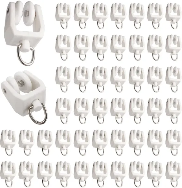chenshia White Curtain Hooks (30 mm x 12 mm)