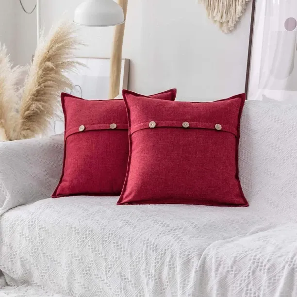 ONESTOGO Red Throw Pillows for Couch Farmhouse Rustic Accent Valentines Decorative Pillow Covers wi…