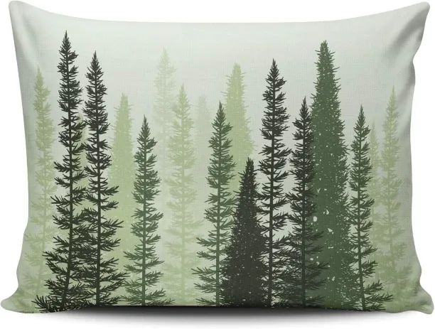 ONESTOGO Pillow Cases Forest Green Summer Woods Evergreen Coniferous Trees Home Decorative Pillowca…