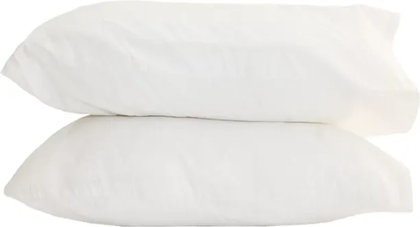 Simply Sleep Lodge Collection - Oxford Pillow Cover Set - Optical White - Euro Continental Plain Pi…
