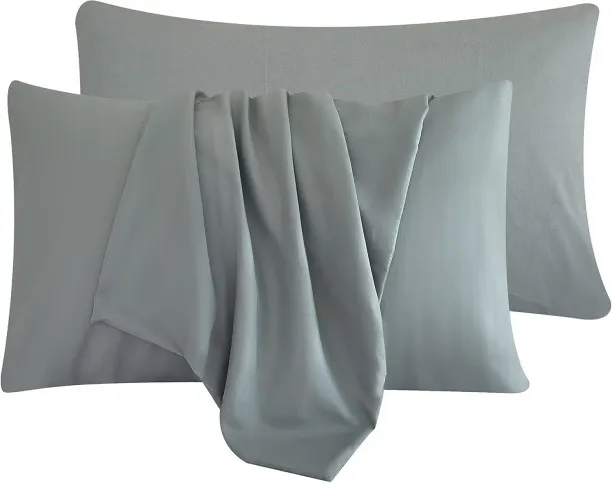 ONESTOGO Pillow Cases King - Grey Slip Pillow Cases for Hair and Skin 2 Pack 20x36 inches，Soft Chil…