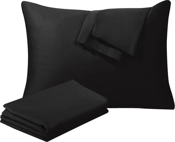 ONESTOGO 100% Egyptian Cotton Standard Pillow Protectors Set of 2, Abstract Cushions & Pillows Cover